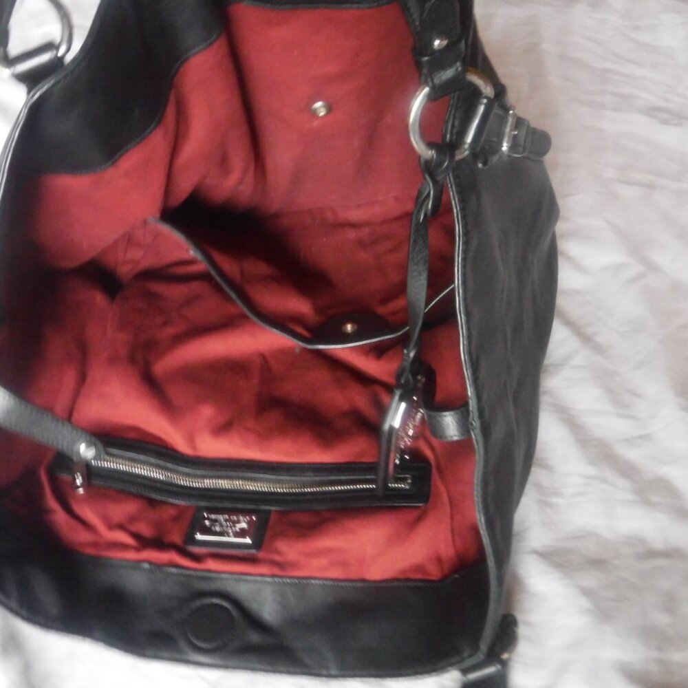 Womens Ralph Lauren Black Leather Womes Purse Lauren MCMIXII Shoulder tote - Picture 8 of 14